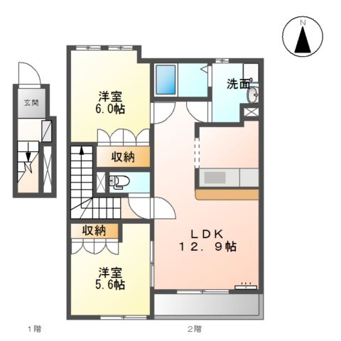 ロココプランＢ 間取り図