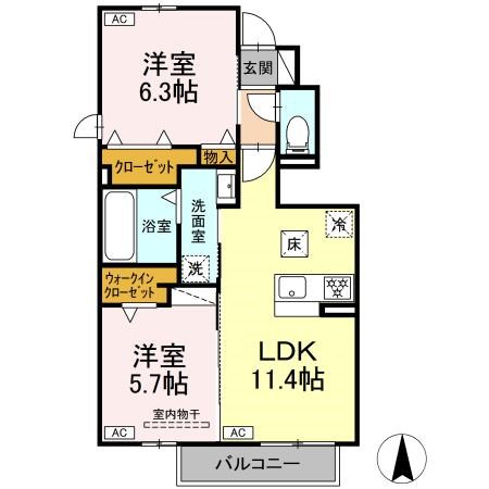 コーポ ヴェルデ 間取り図