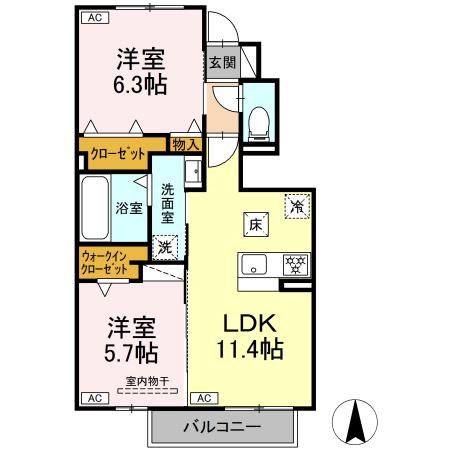 コーポ ヴェルデ 間取り図
