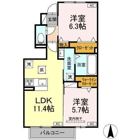 コーポ ヴェルデ 間取り図