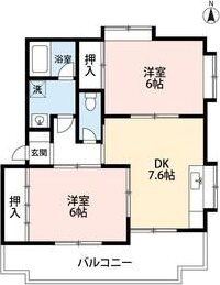 コーポフォーリーフ　A 201号室 間取り