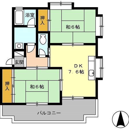 コーポフォーリーフ　A 間取り図