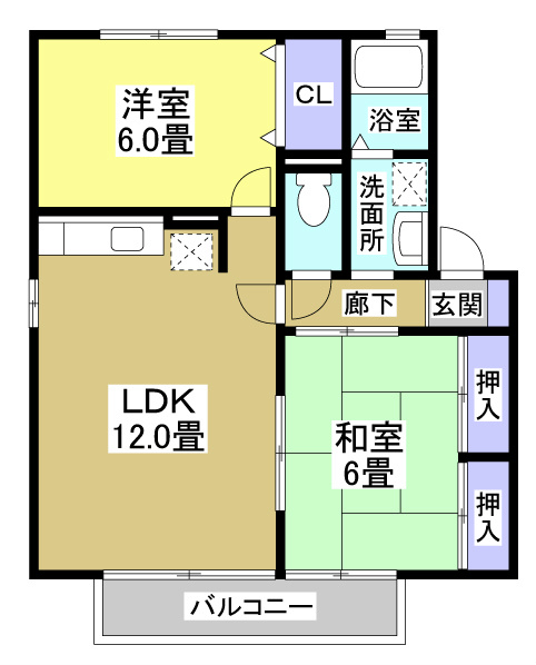コーポベルーガ　Ｂ 間取り図