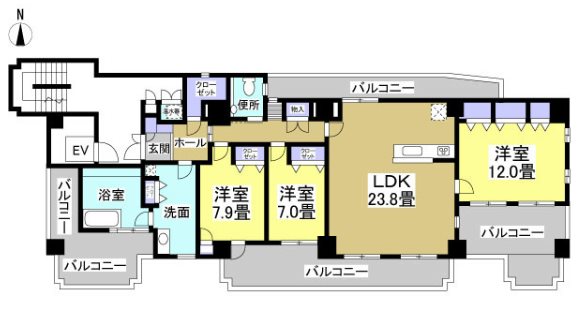ザ・レジデンス元魚 間取り図