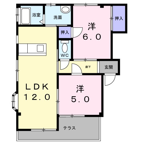 ＵｒａｒａⅡ 間取り図