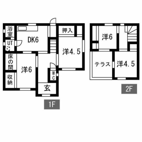 細江町気賀貸家 間取り図
