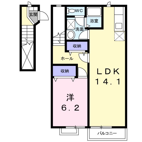 ＢＩＧ　ＡＰＰＬＥ・Ｒ 間取り図