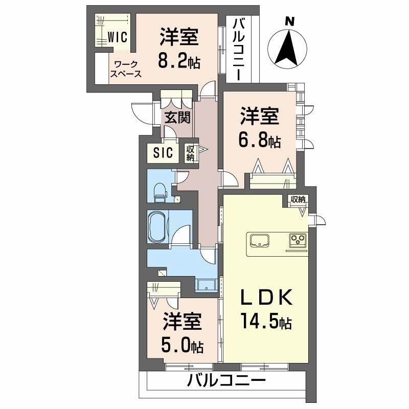 グランメゾン南浅田 間取り図