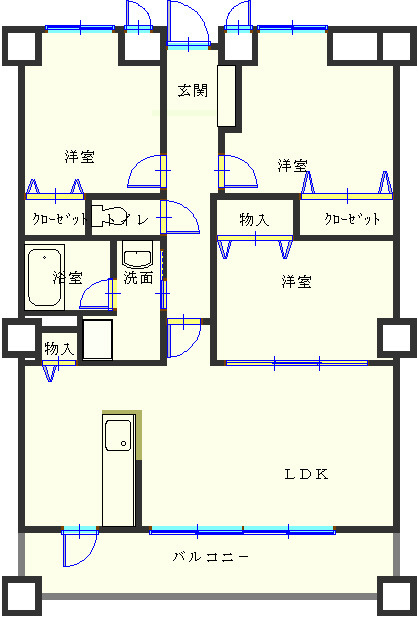 ラフィーネ掛川ｃⅢ 間取り図