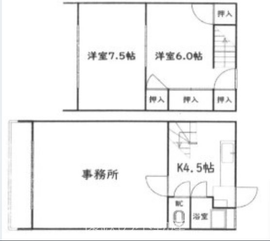 佐藤3丁目住居付き貸店舗 間取り