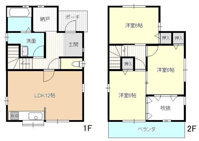 上島7丁目貸家 間取り図
