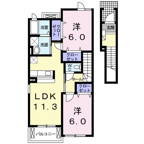 メゾン・ドゥ・アベェニールＡ 間取り図