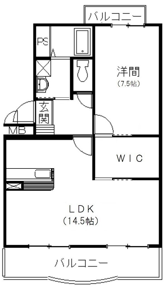 マンション山﨑 間取り図