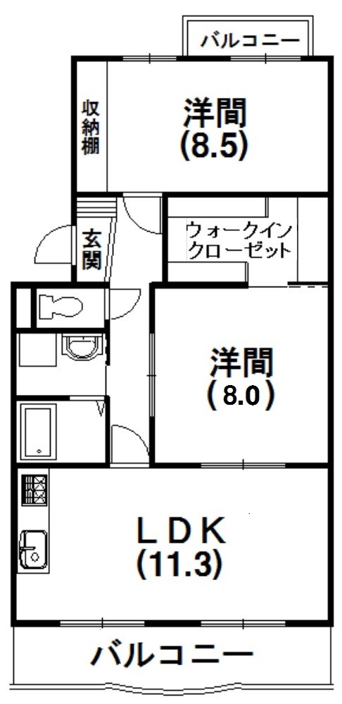 ピアンテ四ツ池 間取り図