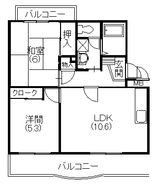 メディオ初生弐番館 間取り図