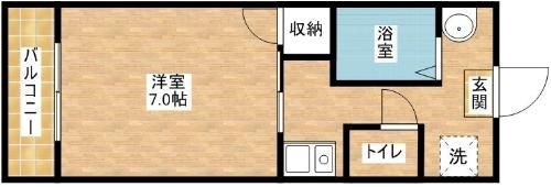 レイクルイーズ 102号室 間取り