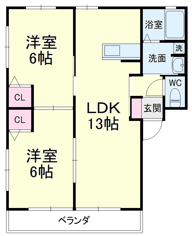 JOY TOWN城山A 間取り図