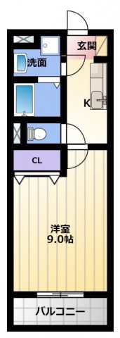 ベルフローラ神田 503号室 間取り