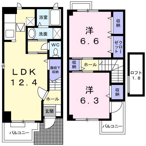 ＡＳＡＨＩＭＩＣＨＩ 間取り図