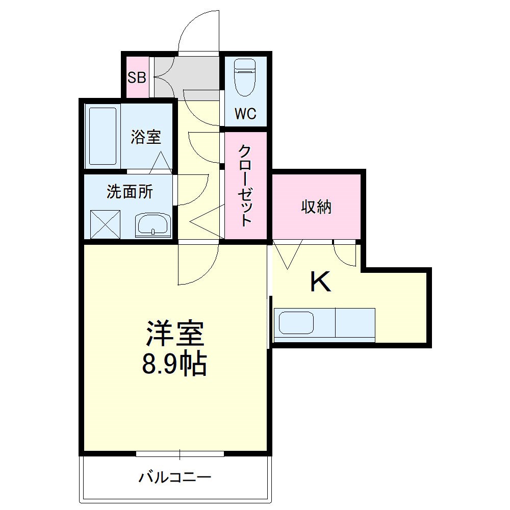 野中第6マンション 間取り図