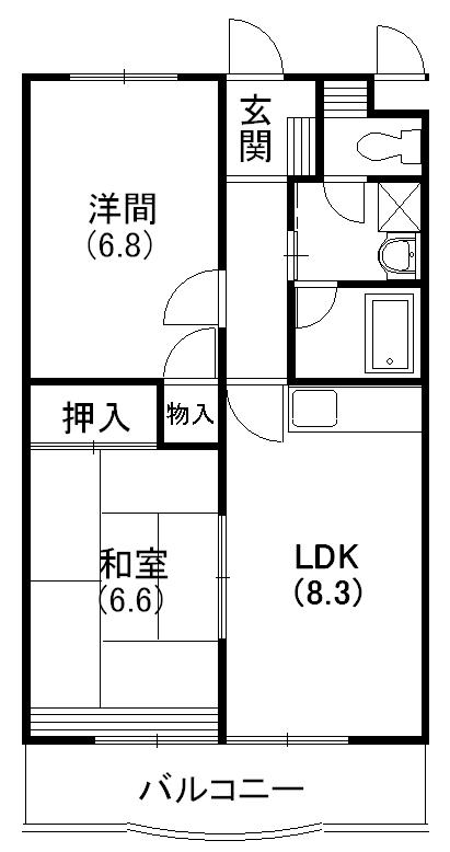 クレールトヨダ 405号室 間取り