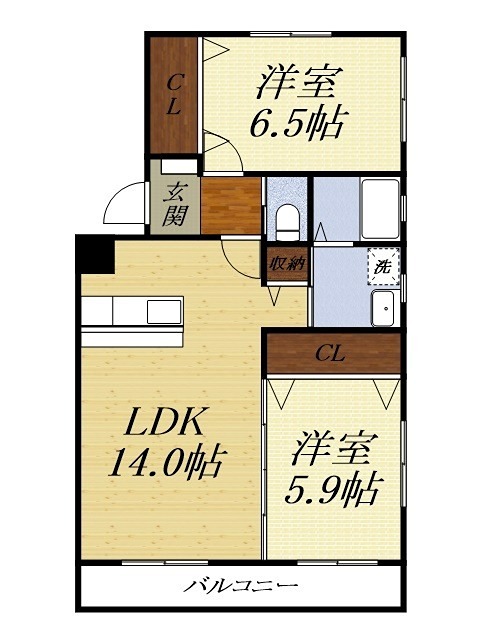ハイツ・キノト 間取り図
