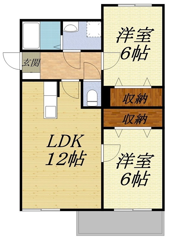 半田ビレッジ3号棟 間取り図