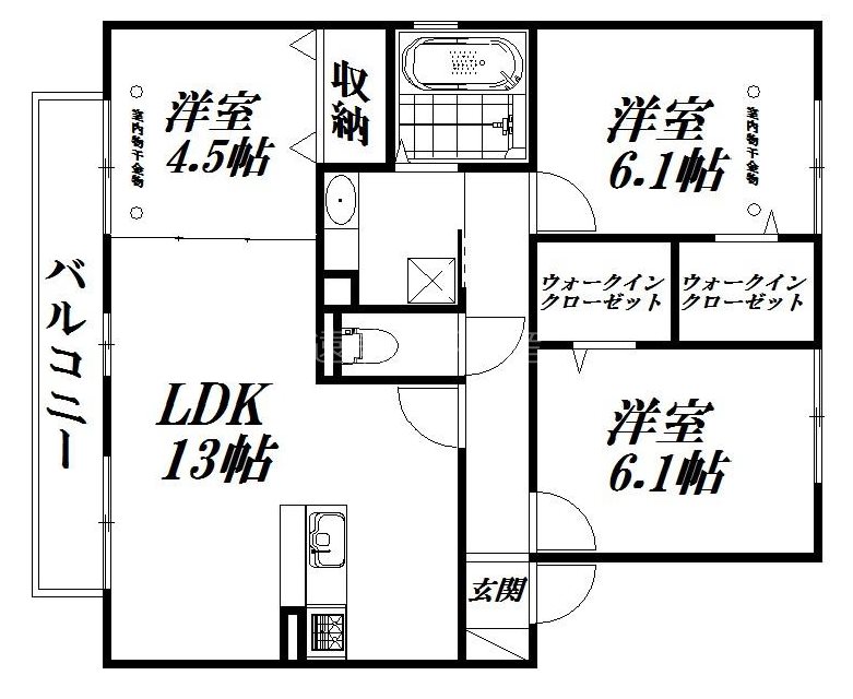 LaCasa南浅田 間取り図