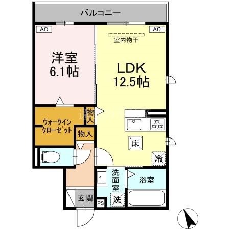 プランドール 101号室 間取り