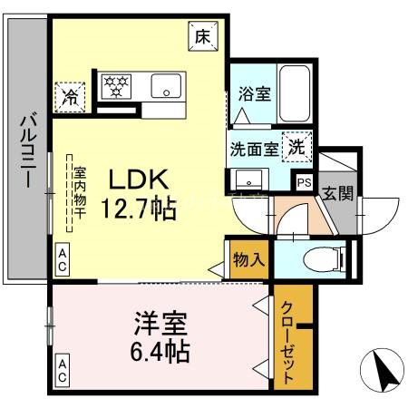 プランドール 103号室 間取り