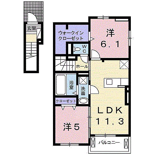 サンセリテ　Ａ 間取り図