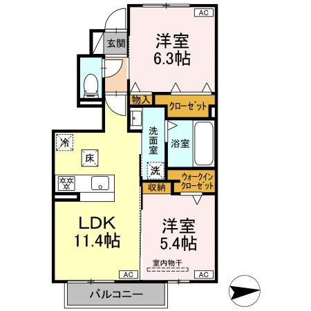 (仮称)D-ROOM加茂 間取り図