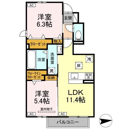 (仮称)D-ROOM加茂 間取り図