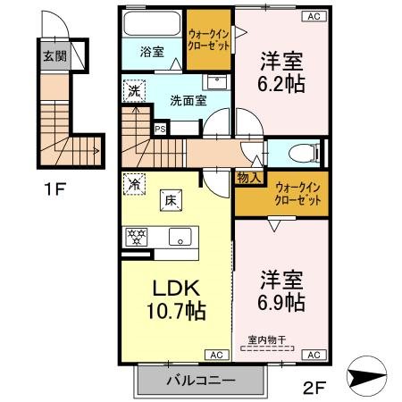 (仮称)D-ROOM加茂 間取り図