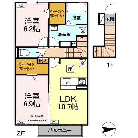 (仮称)D-ROOM加茂 間取り図