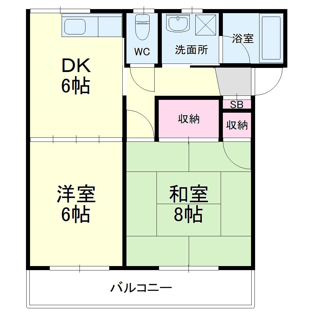 さぎの宮ハイツ 間取り図