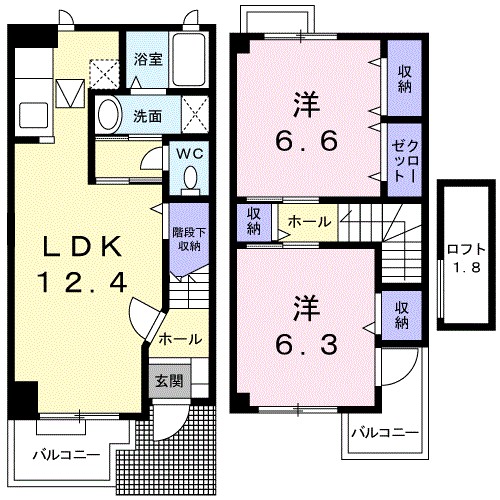 ネルケメゾネット 間取り図