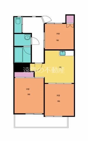 城之崎山王ハイツA 間取り図