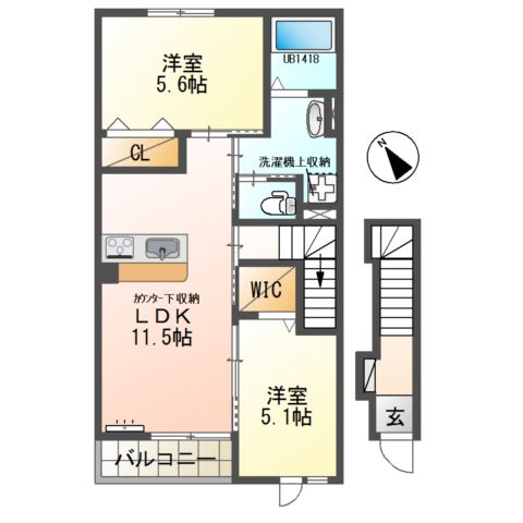 ルナ白羽 間取り図