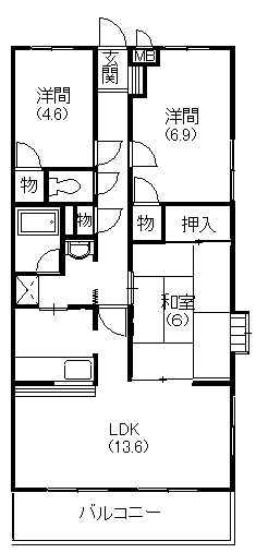 リヴェールセントラルハイツ 間取り図