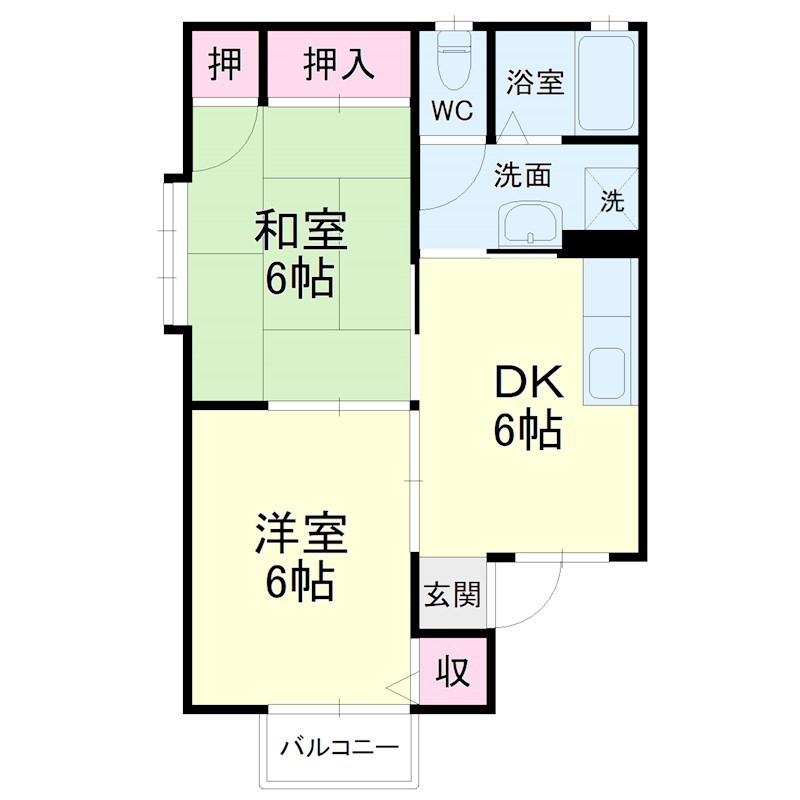 セジュール中村Ｂ 間取り図