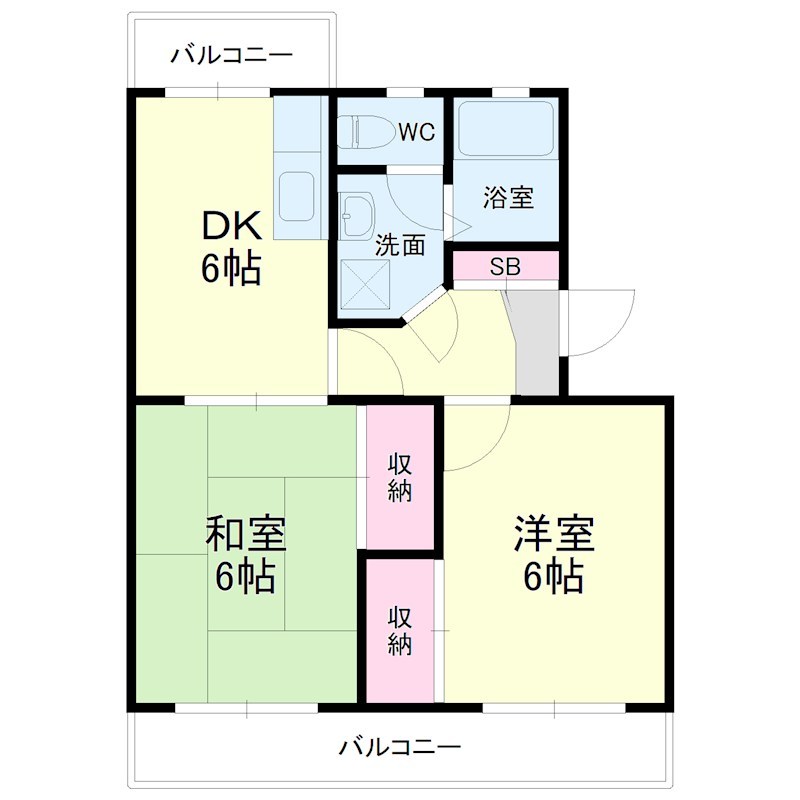メゾン瓜内Ｂ 間取り図