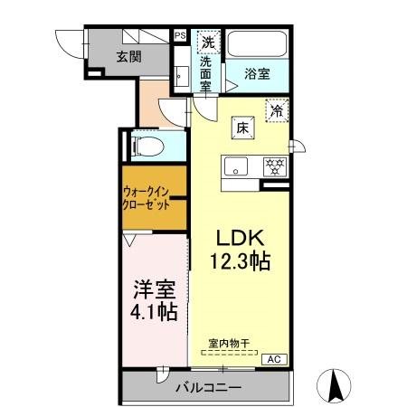 (仮称)D-ROOM中島 間取り図
