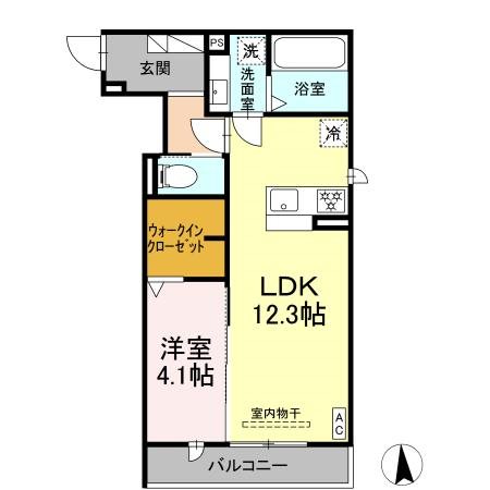 (仮称)D-ROOM中島 間取り図