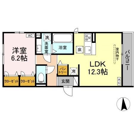 (仮称)D-ROOM中島 間取り図