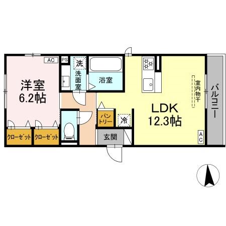 (仮称)D-ROOM中島 間取り図