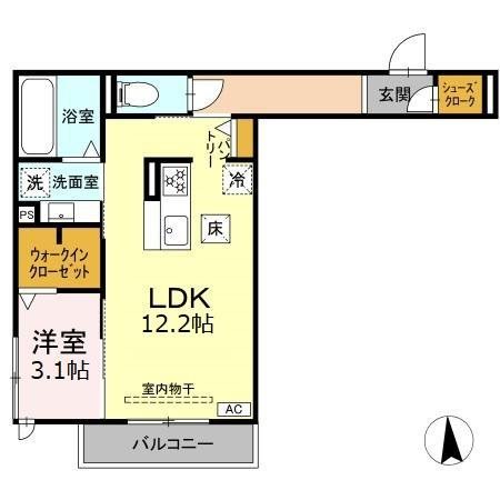 (仮称)D-ROOM中島 間取り図