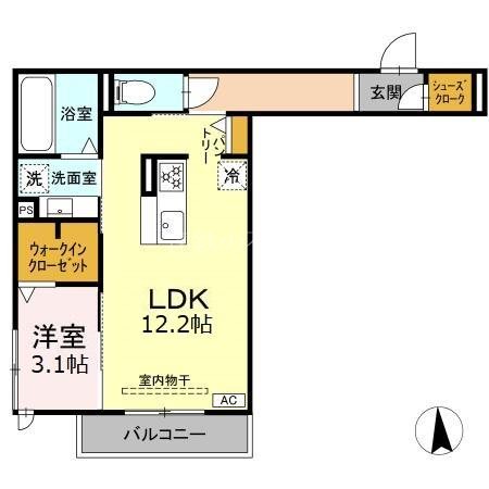(仮称)D-ROOM中島 間取り図