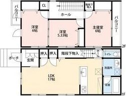 幸四丁目貸家(北) 間取り図