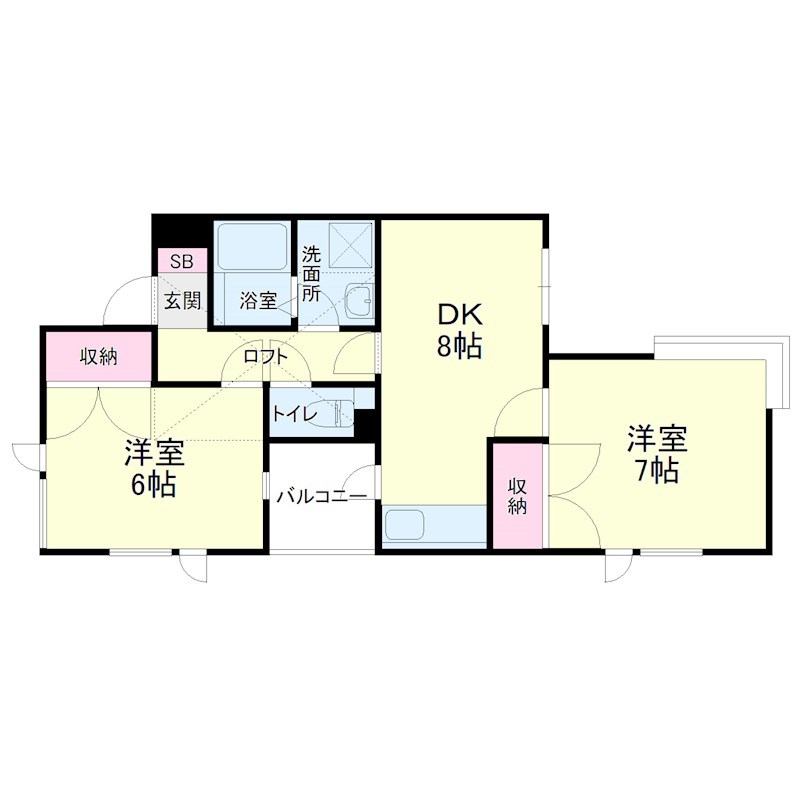 上島コモンコートＡ棟 間取り図
